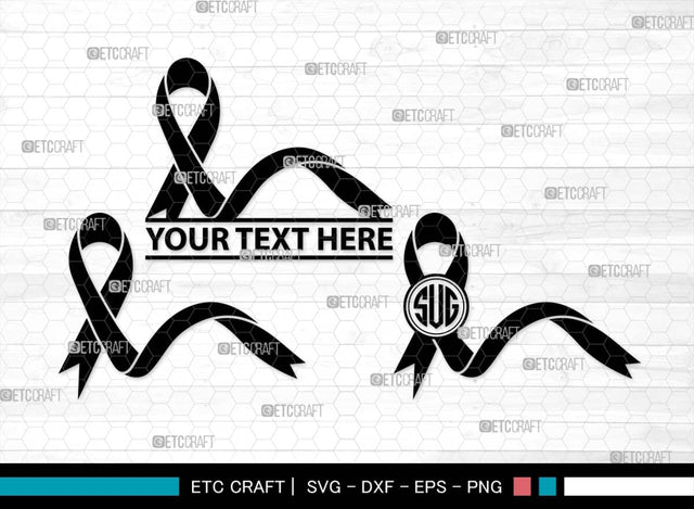 Awareness Ribbon Monogram, Awareness Ribbon Silhouette, Ribbon SVG, Feather Svg, Suicide Loss Svg, Cancer Svg, Breast Cancer Svg, Suicide Svg, Ribbon Bundle, SB00575 SVG ETC Craft 