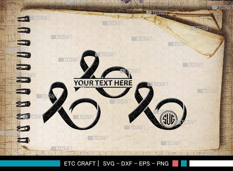 Awareness Ribbon Monogram, Awareness Ribbon Silhouette, Ribbon SVG, Feather Svg, Suicide Loss Svg, Cancer Svg, Breast Cancer Svg, Suicide Svg, Ribbon Bundle, SB00575 SVG ETC Craft 