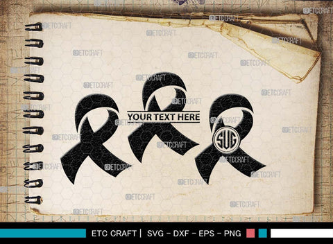 Awareness Ribbon Monogram, Awareness Ribbon Silhouette, Ribbon SVG, Feather Svg, Suicide Loss Svg, Cancer Svg, Breast Cancer Svg, Suicide Svg, Ribbon Bundle, SB00575 SVG ETC Craft 