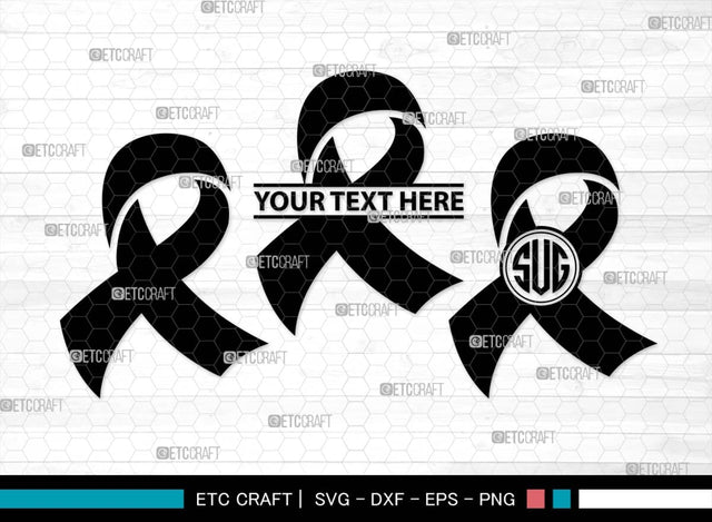 Awareness Ribbon Monogram, Awareness Ribbon Silhouette, Ribbon SVG, Feather Svg, Suicide Loss Svg, Cancer Svg, Breast Cancer Svg, Suicide Svg, Ribbon Bundle, SB00575 SVG ETC Craft 
