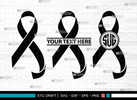 Awareness Ribbon Monogram, Awareness Ribbon Silhouette, Ribbon SVG, Feather Svg, Suicide Loss Svg, Cancer Svg, Breast Cancer Svg, Suicide Svg, Ribbon Bundle, SB00575 SVG ETC Craft 