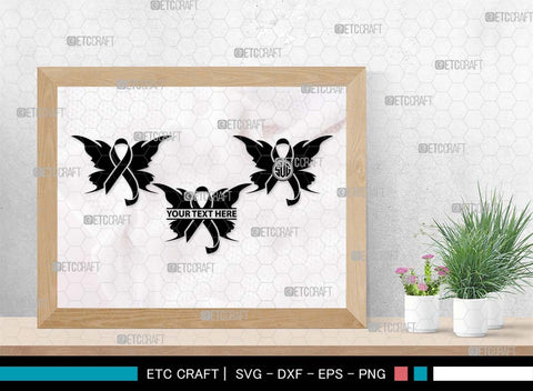 Awareness Ribbon Monogram, Awareness Ribbon Silhouette, Ribbon SVG, Feather Svg, Suicide Loss Svg, Cancer Svg, Breast Cancer Svg, Suicide Svg, Ribbon Bundle, SB00575 SVG ETC Craft 