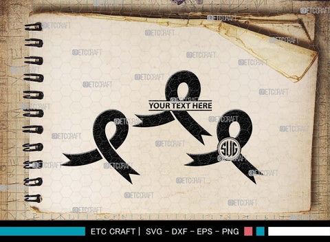 Awareness Ribbon Monogram, Awareness Ribbon Silhouette, Ribbon SVG, Feather Svg, Suicide Loss Svg, Cancer Svg, Breast Cancer Svg, Suicide Svg, Ribbon Bundle, SB00575 SVG ETC Craft 