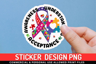 Awareness understanding Sticker Design Sublimation Regulrcrative 