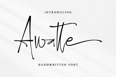 Awatte - Handwritten Font Font Sakha Design Studio 