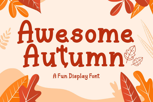 Awesome Autumn Font AEN Creative Store 