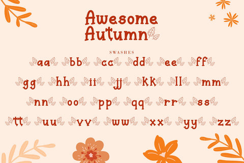 Awesome Autumn Font AEN Creative Store 