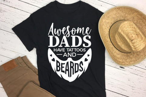Awesome Dads Have Tattoos and Beards, Father's Day SVG SVG CraftLabSVG 