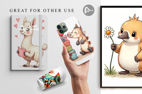 Awkward Affection Digital Paper Digital Pattern artnoy 