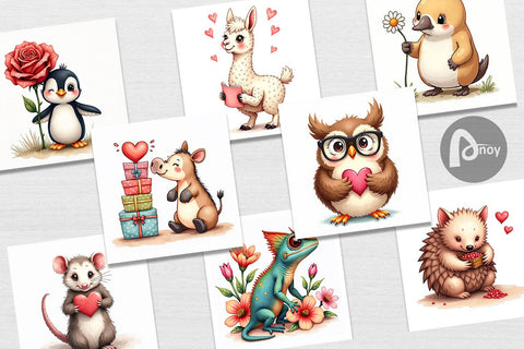 Awkward Affection Digital Paper Digital Pattern artnoy 