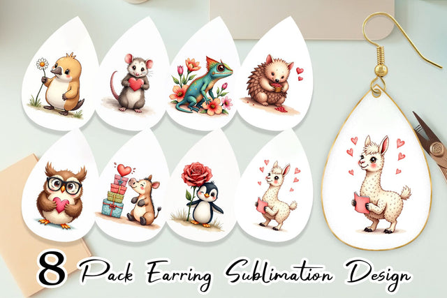 Awkward Affection Earring Sublimation artnoy 