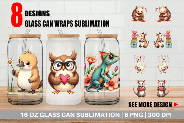 Awkward Affection Glass Can Sublimation artnoy 