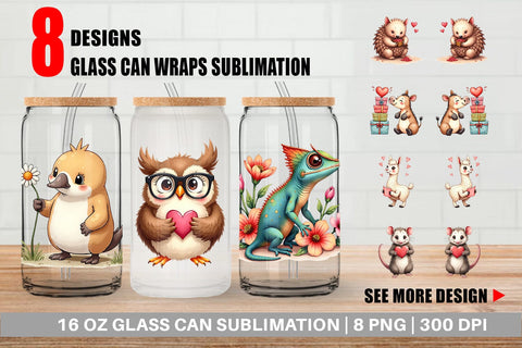 Awkward Affection Glass Can Sublimation artnoy 
