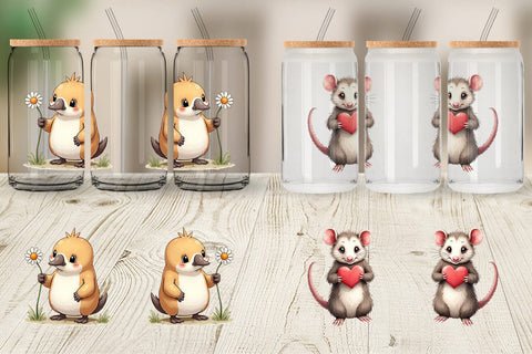 Awkward Affection Glass Can Sublimation artnoy 