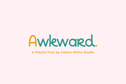 Awkward Font Cotton White Studio 