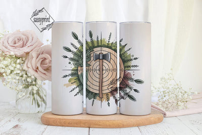 Axe Throwing Tumbler Wrap PNG Sublimation sassyprint 
