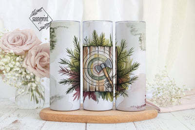 Axe Throwing Tumbler Wrap PNG Sublimation sassyprint 