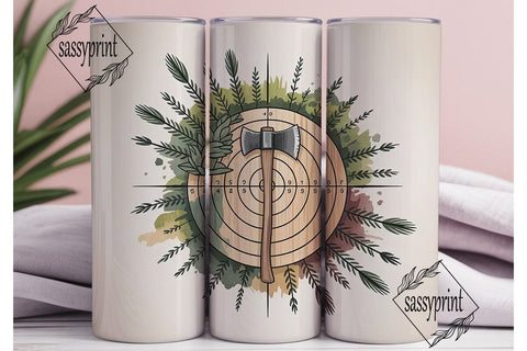 Axe Throwing Tumbler Wrap PNG Sublimation sassyprint 