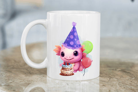 Axolotl birthday clipart Sublimation Design Sublimation Regulrcrative 