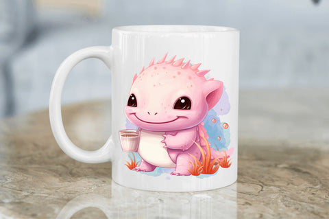 Axolotl Drink Coffee clipart Sublimation Design Sublimation Regulrcrative 