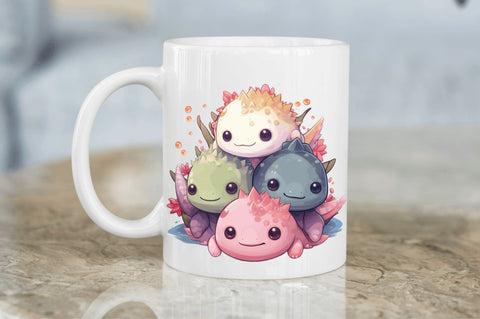 Axolotl pile clipart Sublimation Design Sublimation Regulrcrative 