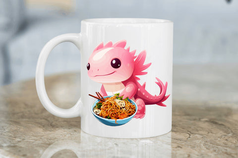 Axolotl Ramen Noodle clipart Sublimation Design Sublimation Regulrcrative 