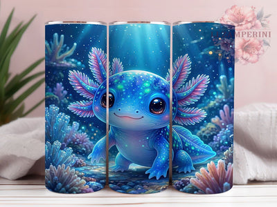 Axolotl Underwater 20oz Tumbler, Axolotl Design, Underwater Theme, Aquatic Vibes, Whimsical Charm, Nature Inspired, 20oz Wrap, Sublimation Tumbler Sublimation Li Zamperini 