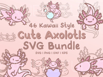 Axolotls SVG Design Set SVG HalieKStudio 