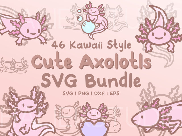 Axolotls SVG Design Set SVG HalieKStudio 