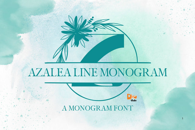 Azalea Line Monogram Font Dm Letter Studio 