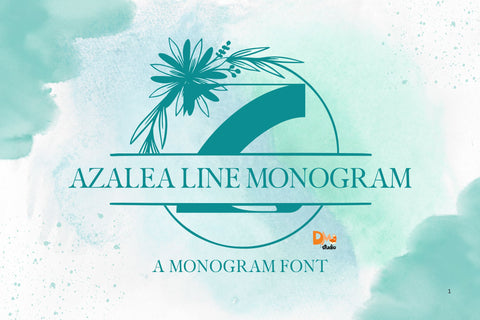 Azalea Line Monogram Font Dm Letter Studio 