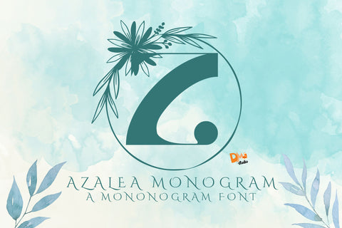 Azalea Monogram Font Dm Letter Studio 