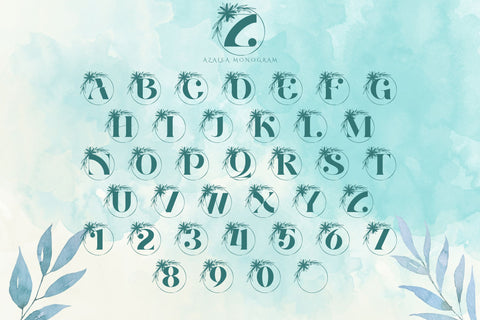 Azalea Monogram Font Dm Letter Studio 