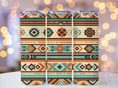 Aztec Boho Rustic Tribal Tumbler, Boho Tumbler, Rustic Design, Tribal Print Art, Southwest Style, Wood Grain Wrap, Bohemian Gift Sublimation SvggirlplusArt 