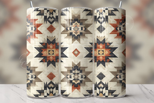 Aztec Pattern 20oz Skinny Tumbler Wrap PNG, Tribal Print Tumbler png, Sublimation Design, Country Western Tumbler Wrap PNG, Digital Download Sublimation Syre Digital Creations 