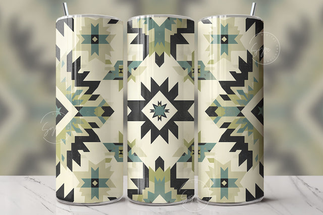 Aztec Pattern 20oz Skinny Tumbler Wrap PNG, Tribal Print Tumbler png, Sublimation Design, Country Western Tumbler Wrap PNG, Digital Download Sublimation Syre Digital Creations 