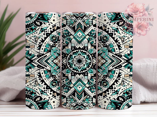 Aztec Pattern 20oz Tumbler Wrap PNG, Country Western Tumbler Png, Straight & Tapered Tumbler Wrap, Instant Digital Download Sublimation Li Zamperini 