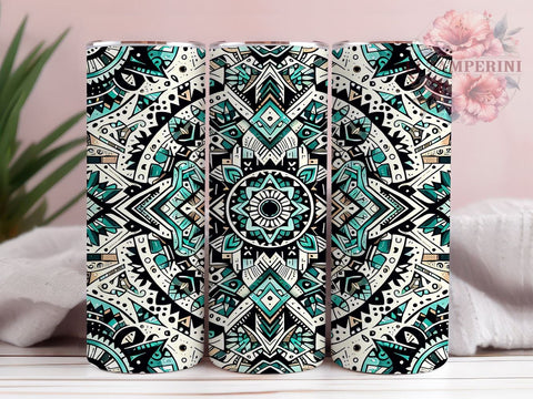 Aztec Pattern 20oz Tumbler Wrap PNG, Country Western Tumbler Png, Straight & Tapered Tumbler Wrap, Instant Digital Download Sublimation Li Zamperini 