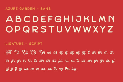 Azure Garden - Vintage Script Font Alpaprana Studio 