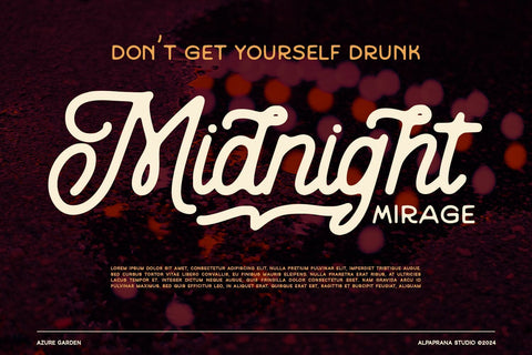 Azure Garden - Vintage Script Font Alpaprana Studio 