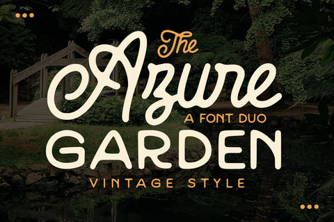Azure Garden - Vintage Script Font Alpaprana Studio 