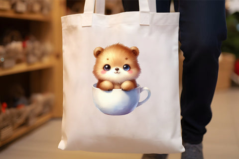 Baby Animals In Mug Clipart Sublimation Rupkotha 