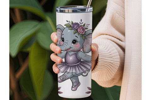 Baby BalleTHSP Elephant 20oz Tumbler Sublimation DesignSVG 