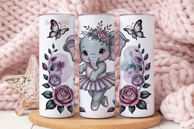 Baby BalleTHSP Elephant 20oz Tumbler Sublimation DesignSVG 