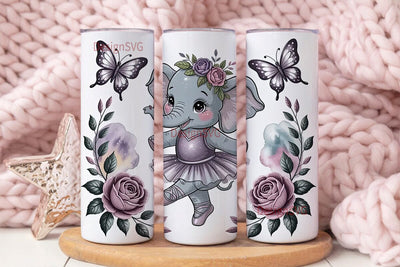 Baby BalleTHSP Elephant 20oz Tumbler Sublimation DesignSVG 