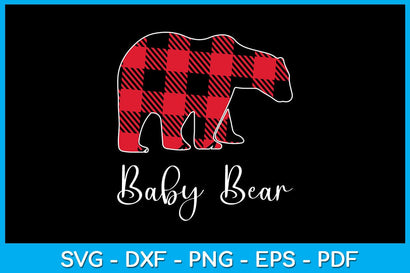 Baby Bear Buffalo Plaid Christmas SVG PNG PDF Cut File SVG Creativedesigntee 