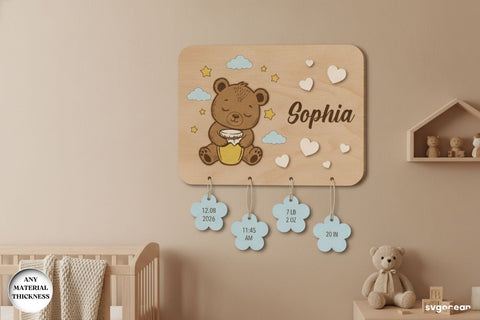 Baby Birth Stats Sign SVG Bundle SVG SvgOcean 