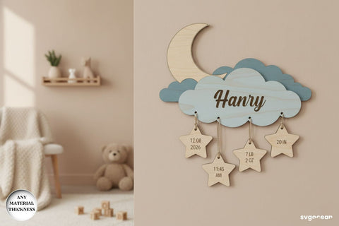 Baby Birth Stats Sign SVG Bundle SVG SvgOcean 