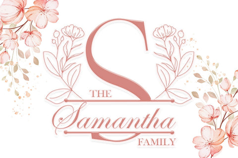 Baby Blossom Line Monogram Font Dm Letter Studio 