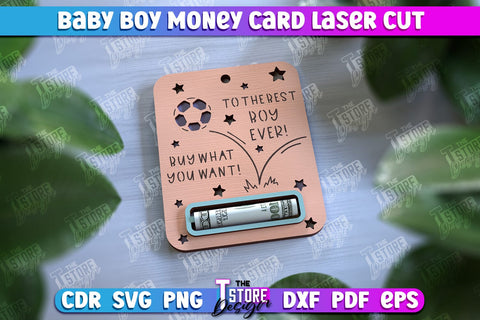 Baby Boy Money Card Bundle | Greeting Cards | Money Holder | CNC File SVG The T Store Design 